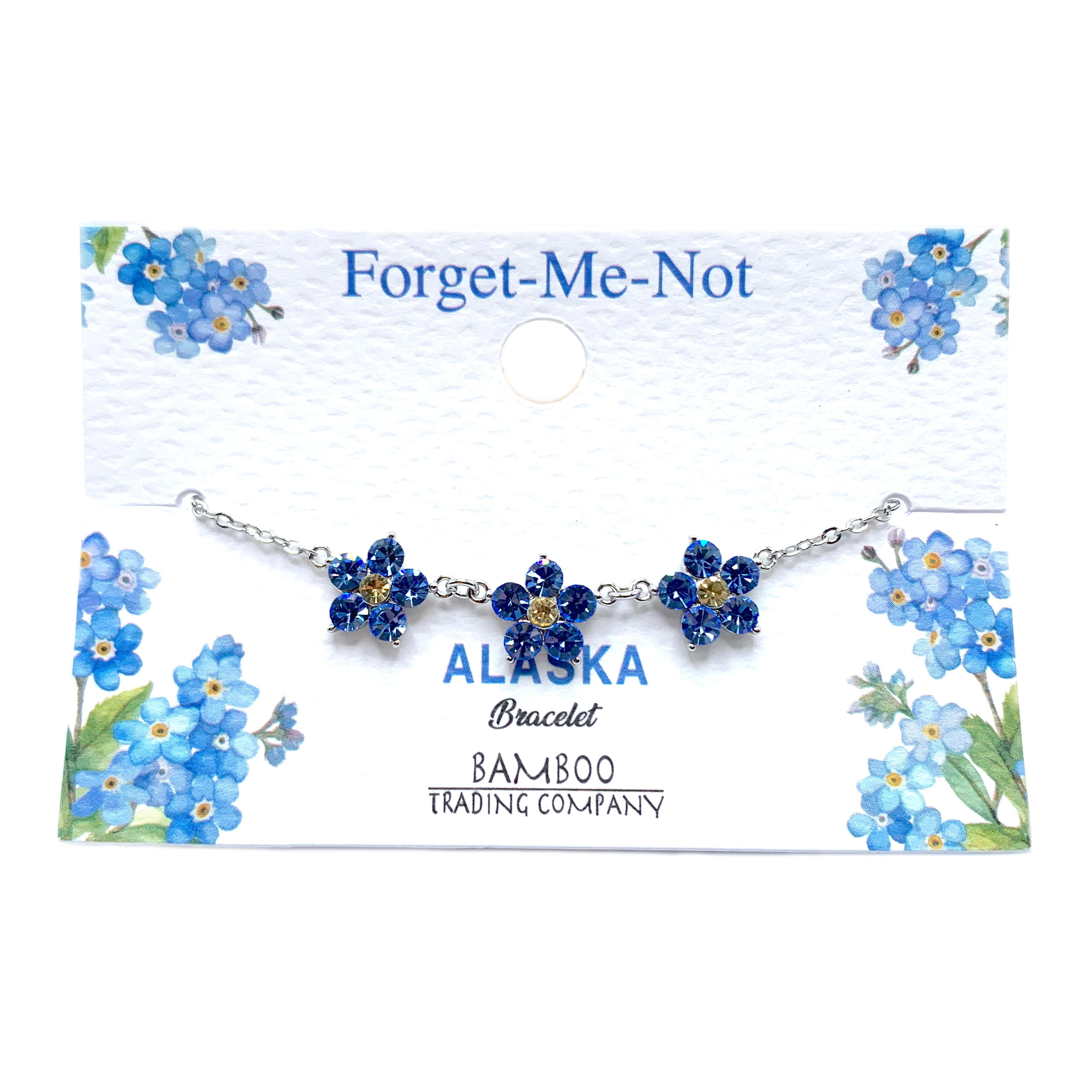 Triple Forget-Me-Not Sparkle Bracelet