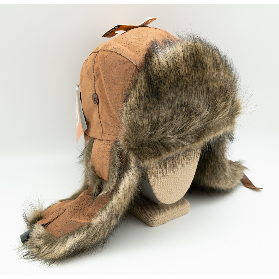 Cornell Oilskin Faux Fur Trapper Hat