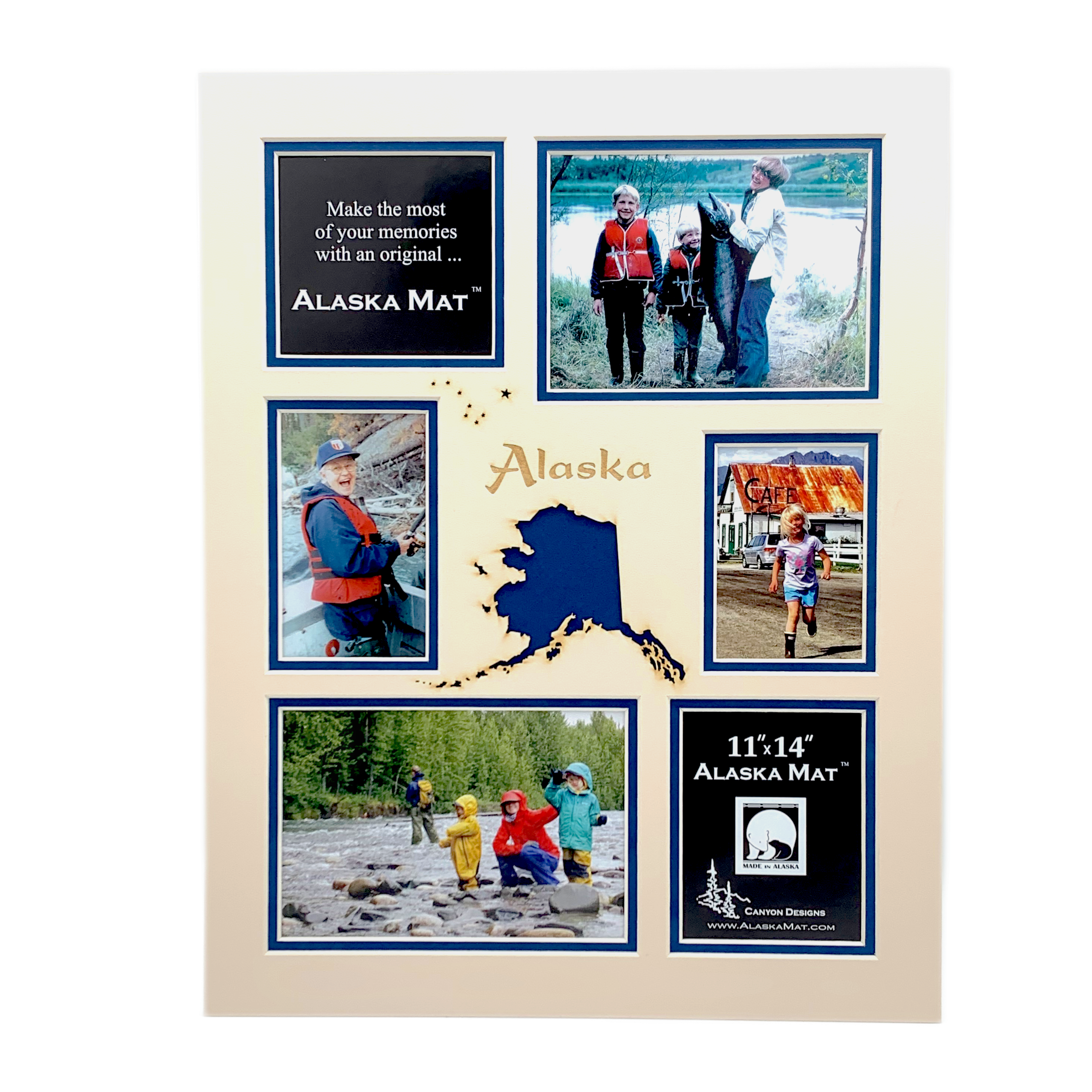 Alaska Map Photo Mat 11 x 14"