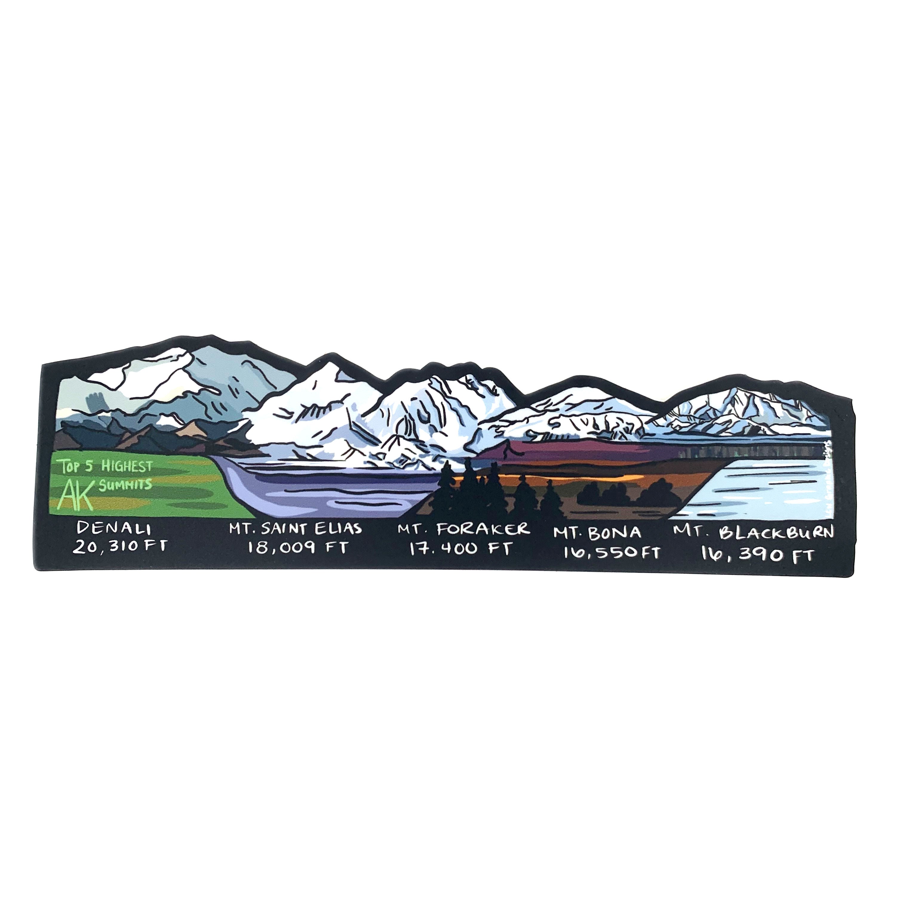 Top 5 Alaska Summits Sticker