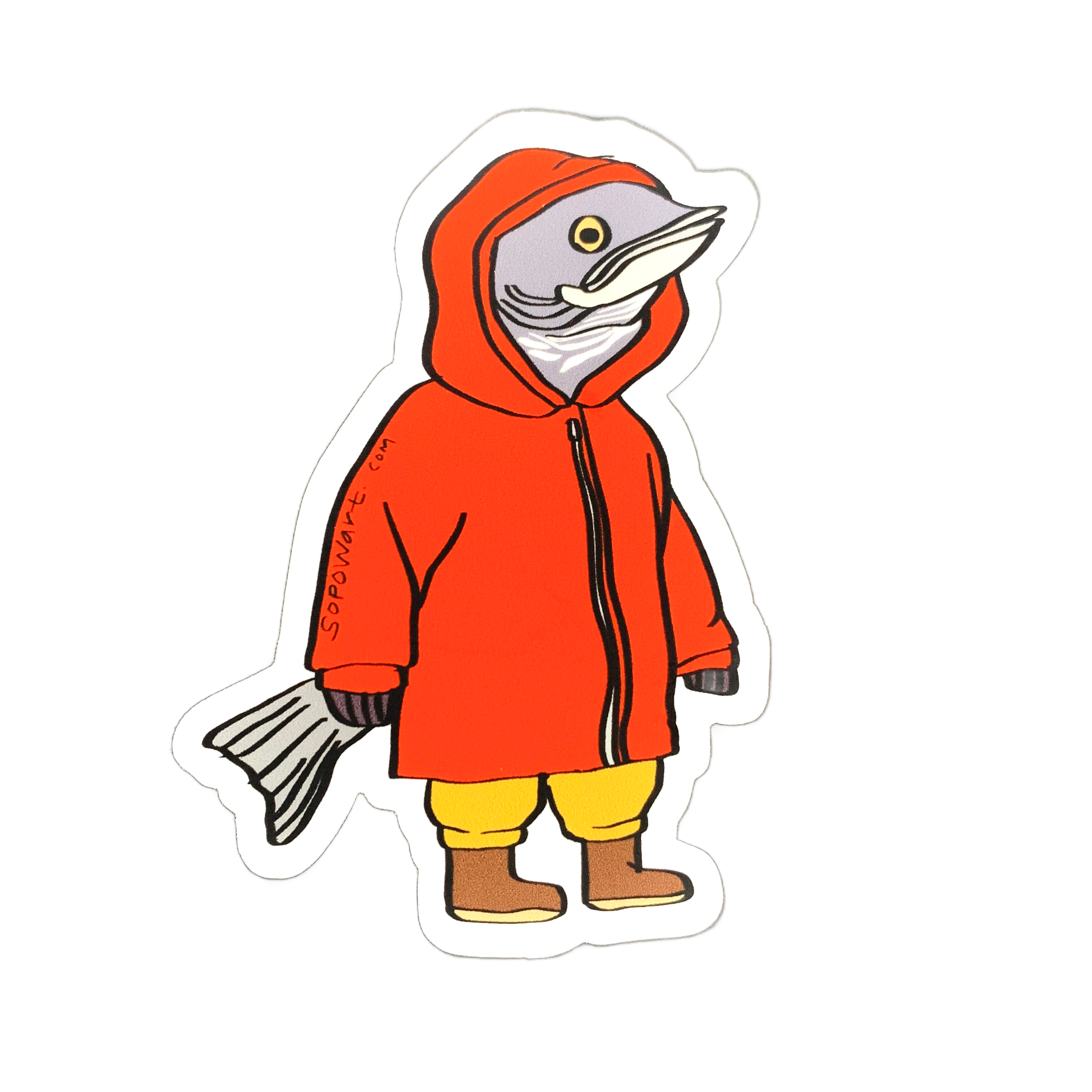 Rudy Rain Gear Fish Sticker