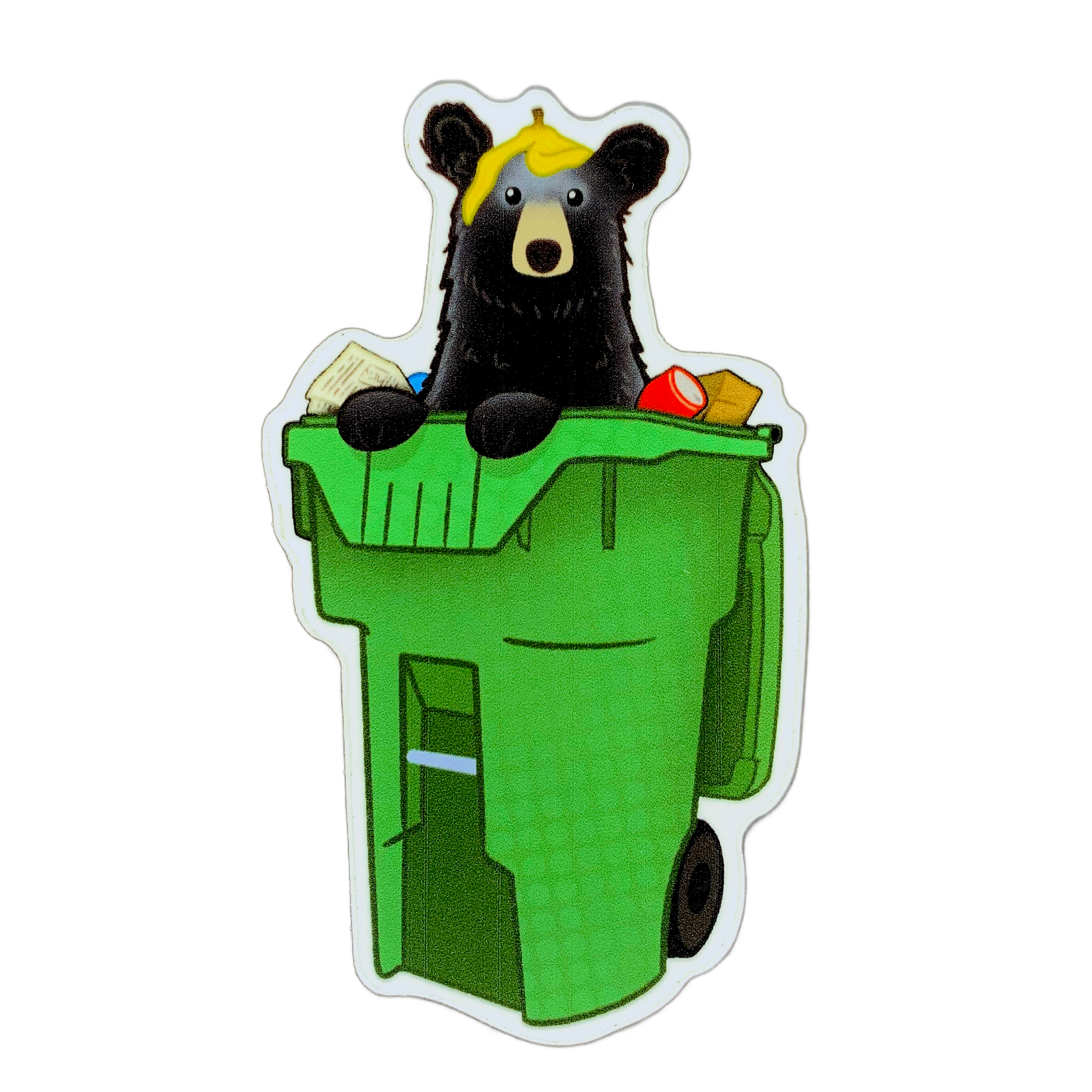 Trash Can Bear Sticker