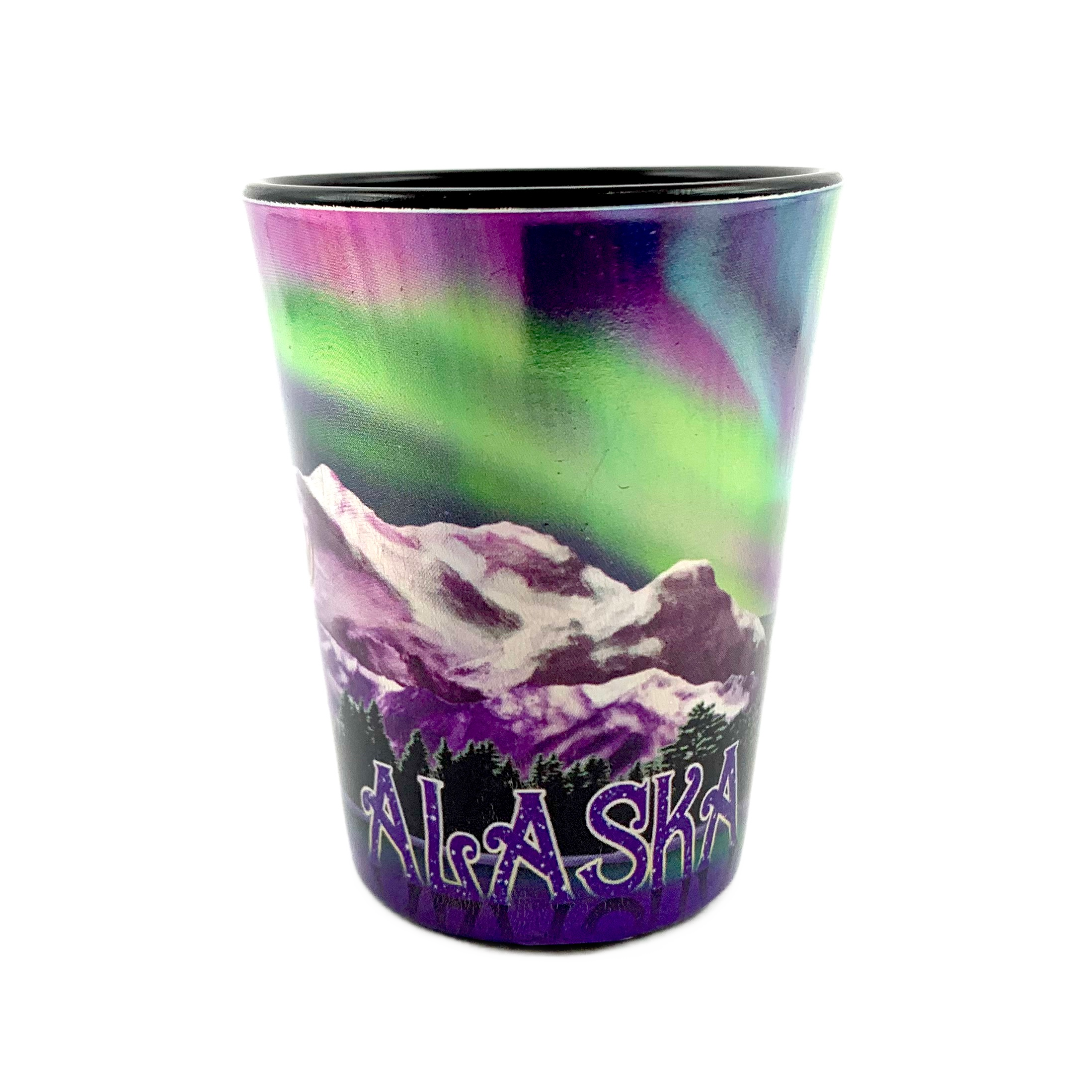 Northern Lights Alaska Shot Glass