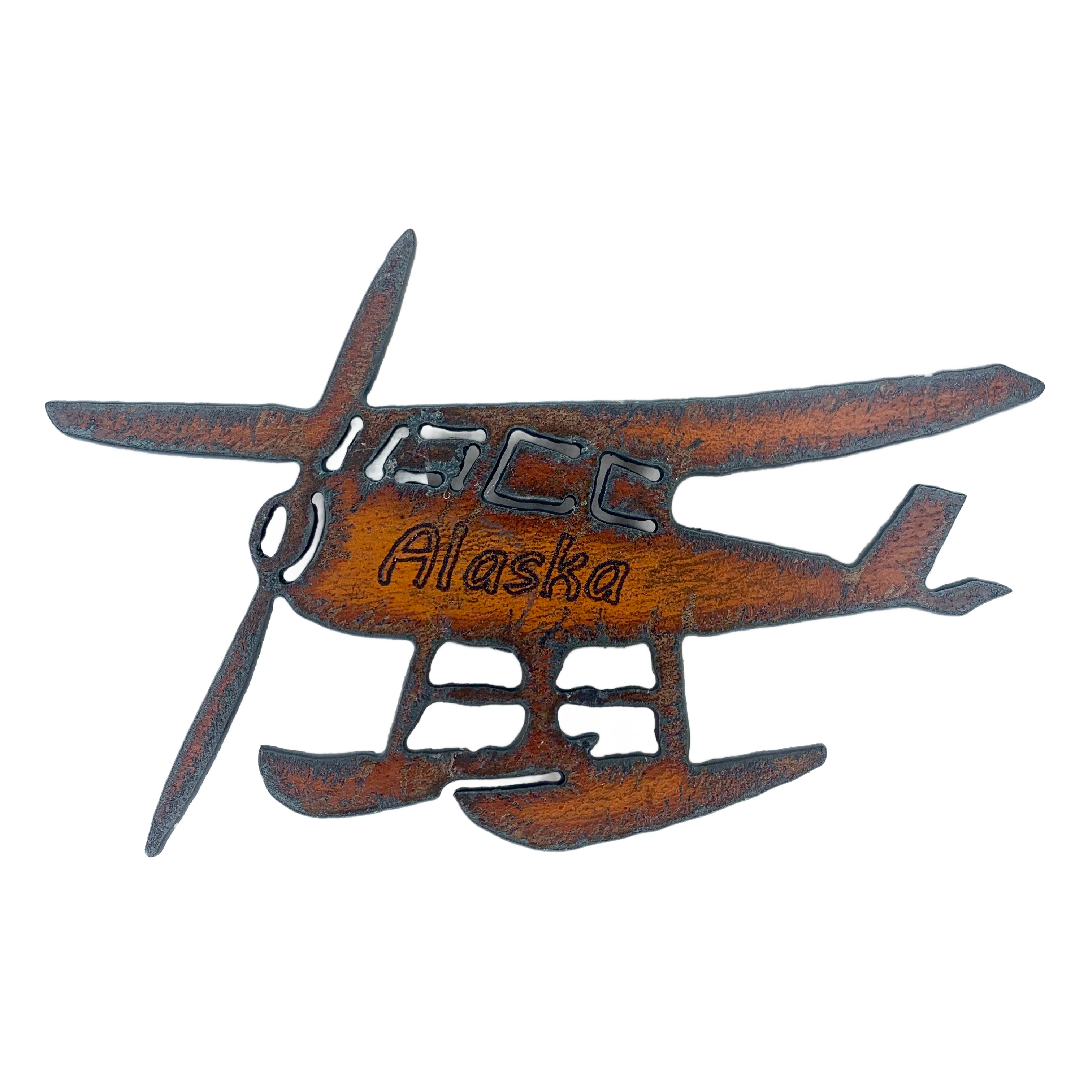 Float Plane Alaska Metal Magnet