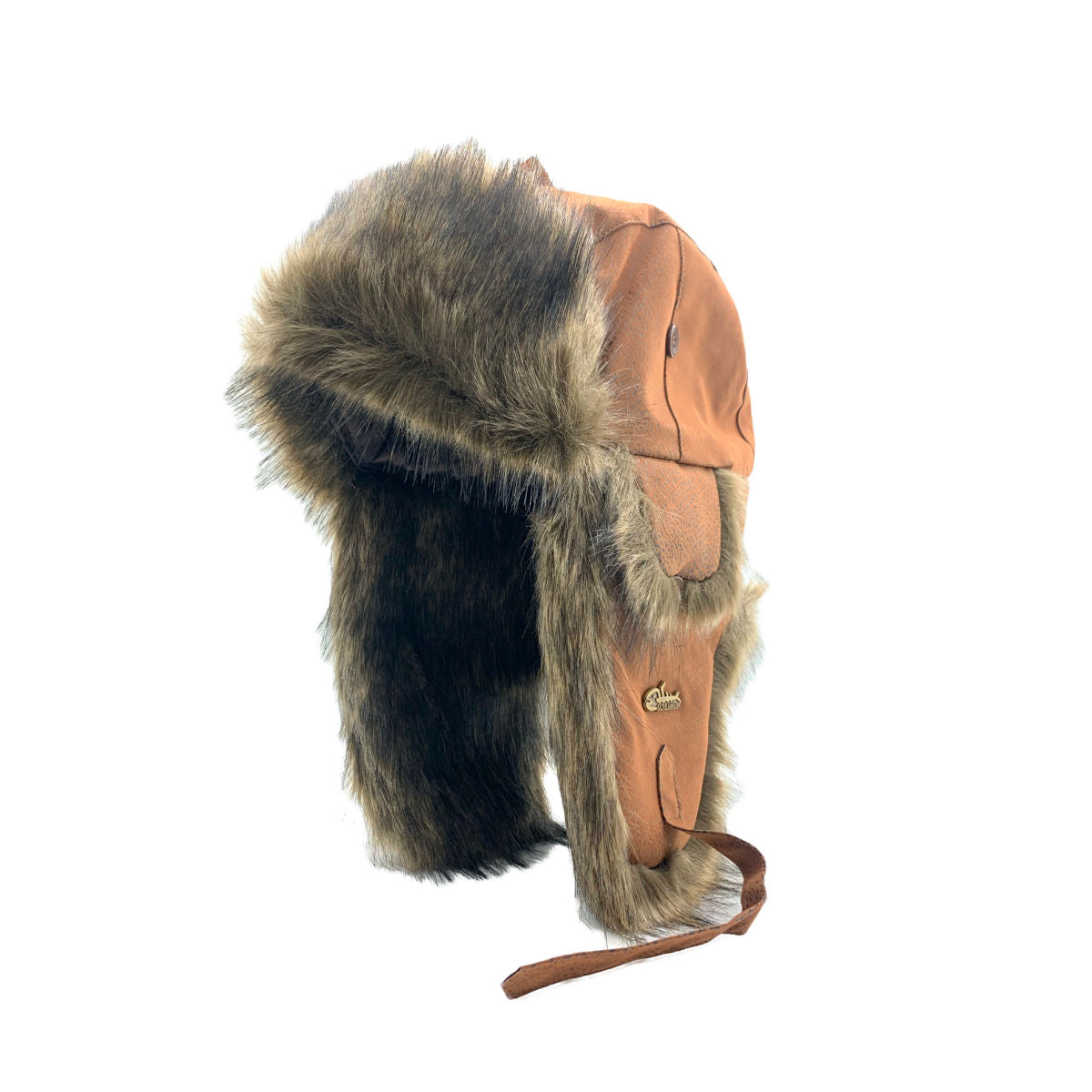 Cornell Oilskin Faux Fur Trapper Hat