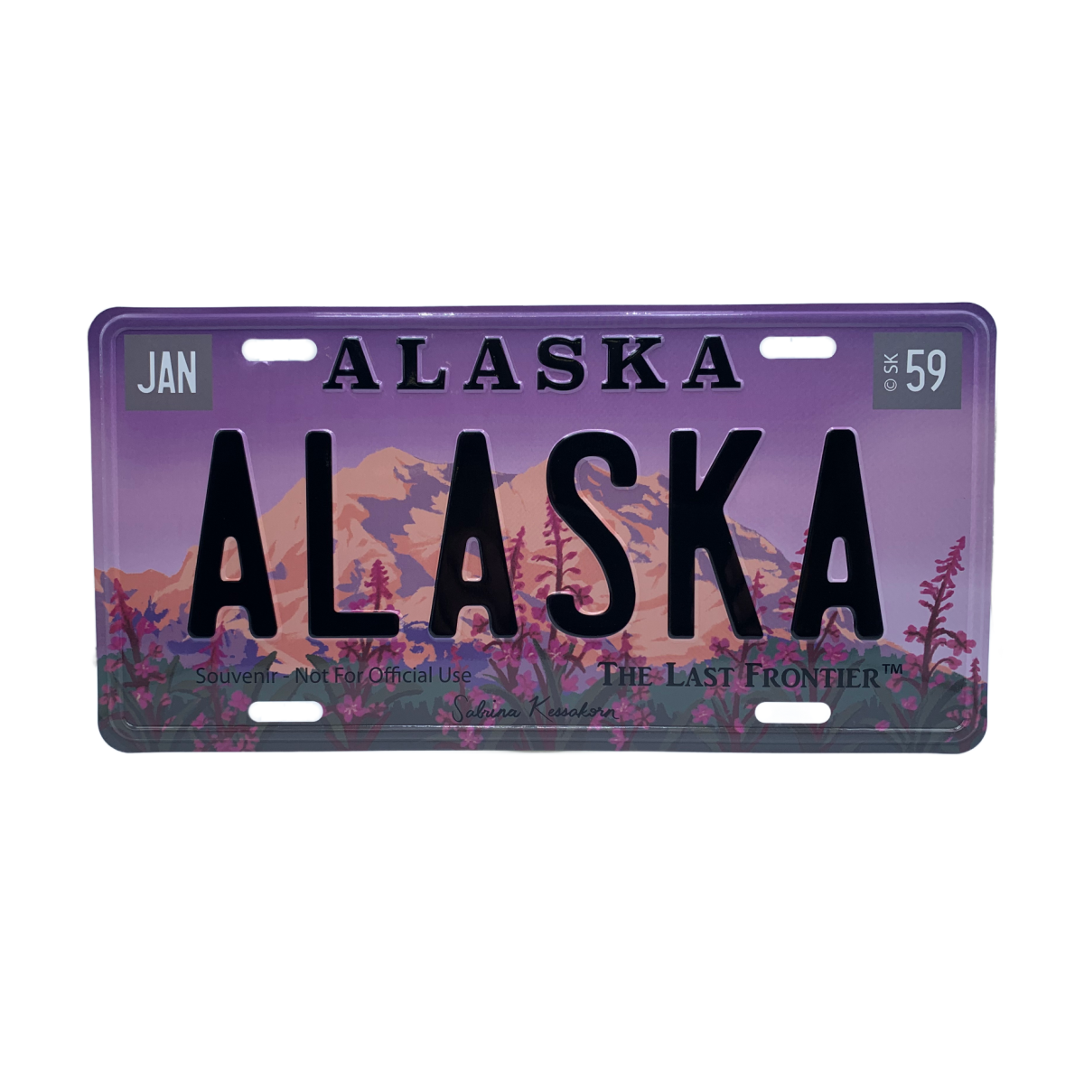 Fireweed Alaska License Plate