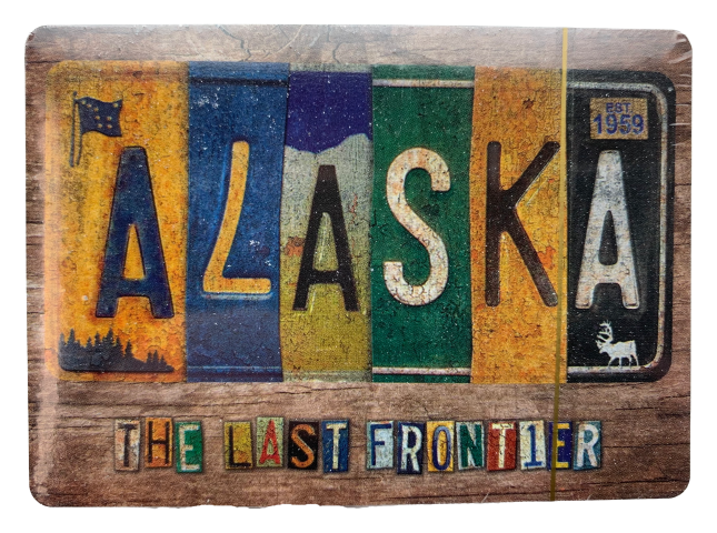 Vintage Strips Alaska License Plate Playing Cards